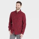 Men's Lightweight Flannel Long Sleeve Button-down Shirt - Goodfellow & Co Red