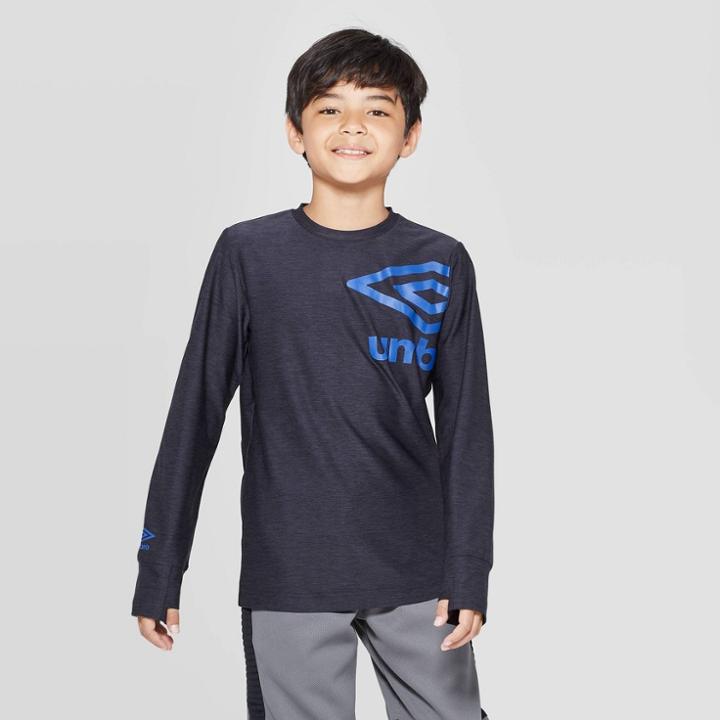 Umbro Boys' Long Sleeve T-shirt - Black