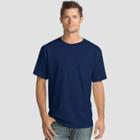 Hanes Men's 4pk Short Sleeve Comfort Wash T-shirt - Navy (blue)