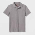 Boys' Short Sleeve Pique Uniform Polo Shirt - Cat & Jack Gray