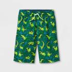 Boys' Dino Print Swim Trunks - Cat & Jack Green