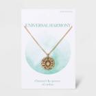 No Brand Semi Precious Beaded Zodiac Necklace - Gold