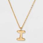 Puffy Initial Charm 'i' Pendant Necklace - Wild Fable Gold