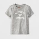 Toddler Short Sleeve 'happiness Is Being With Grandma' Graphic T-shirt - Cat & Jack Heather Gray 18m, Toddler Unisex