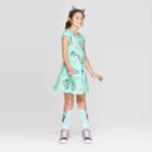 Girls' Panda Print Knit Dress - Cat & Jack Aqua