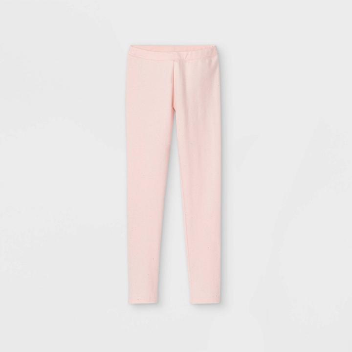 Girls' Sparkle Leggings - Cat & Jack Blush Pink
