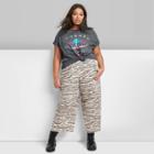 Women's Plus Size Ascot + Hart Journey Short Sleeve Graphic Boyfriend T-shirt - Gray