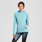 Women's Tech Fleece Hoodie - C9 Champion Foggy Ocean Teal Heather M, Grey/blue/blue