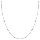 Distributed By Target Women's Diamond Cut Twist Chain With Polished Beads In Sterling Silver -gray