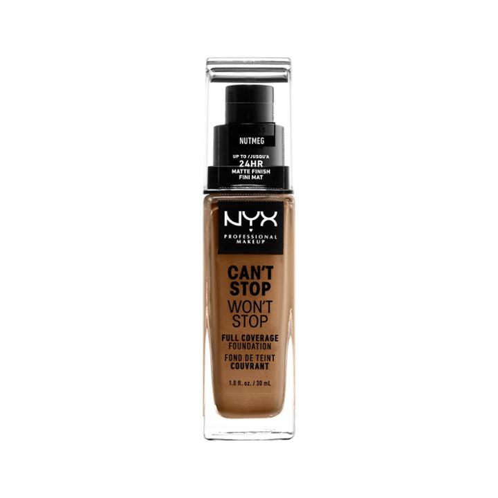 Nyx Professional Makeup Can't Stop Won't Stop Full Coverage Foundation Nutmeg (brown)