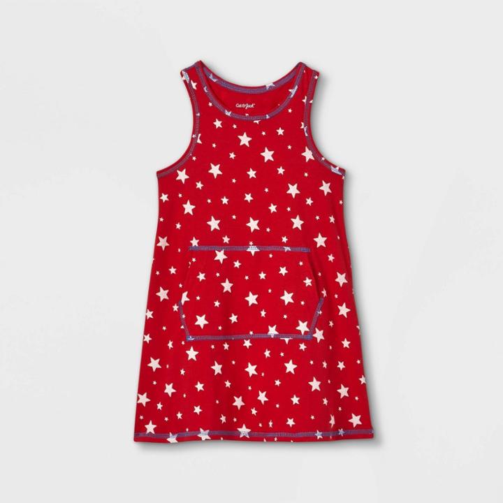 Toddler Girls' Adaptive Abdominal Access 4th Of July Dress - Cat & Jack Red