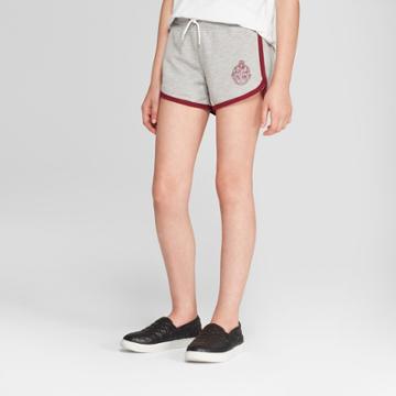 Girls' Harry Potter Gym Jogger Shorts - Gray