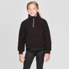 Girls' Sherpa Fleece 1/4 Zip Pullover - C9 Champion Black