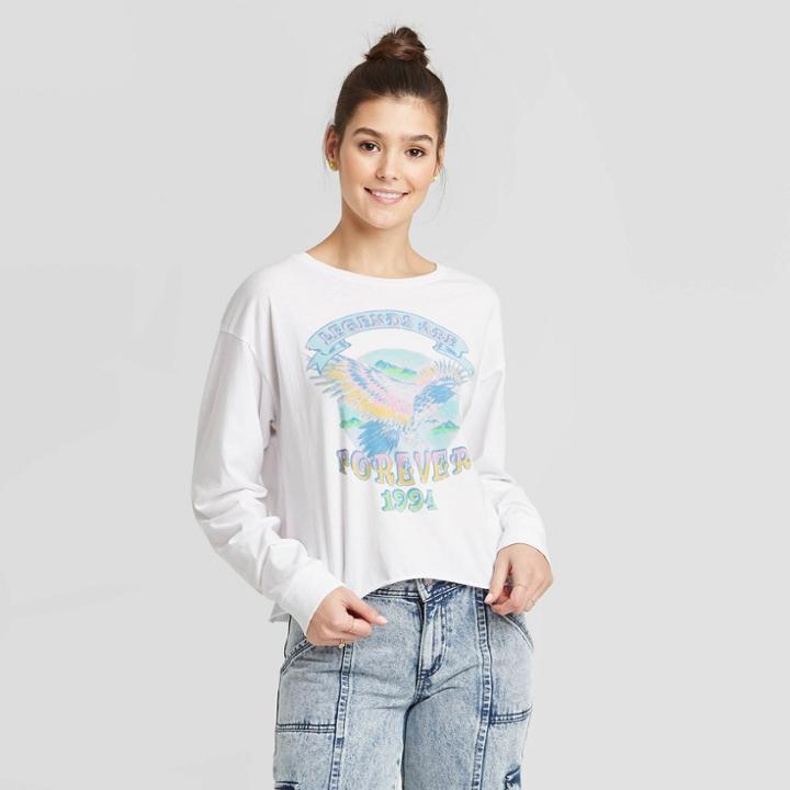 Women's Forever Legends 1994 Long Sleeve Cropped T-shirt - Grayson Threads (juniors') - Xs, Women's, White