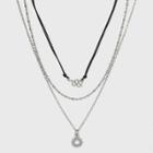 Snake And Celestial Icon Layered Chain Necklace Set 3pc - Wild Fable