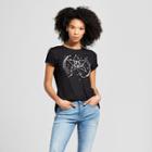Women's Short Sleeve In A Billion Celestial Graphic T-shirt - Modern Lux (juniors') Black