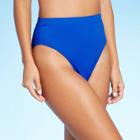 Juniors' Ribbed High Leg High Waist Bikini Bottom - Xhilaration Blue