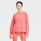 Women's French Terry Crewneck Sweatshirt - All In Motion Rose Pink