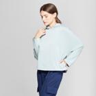 Women's Long Raglan Sleeve Hooded Sweatshirt - Prologue Blue