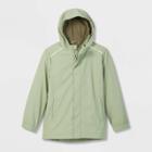 Kids' Solid Long Sleeve Rain Jacket - Cat & Jack Green