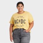 Women's Ac/dc Plus Size High Voltage Short Sleeve Graphic T-shirt - Yellow