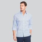 Van Heusen Men's Classic Fit Long Sleeve Button-down Shirt - Blue/print