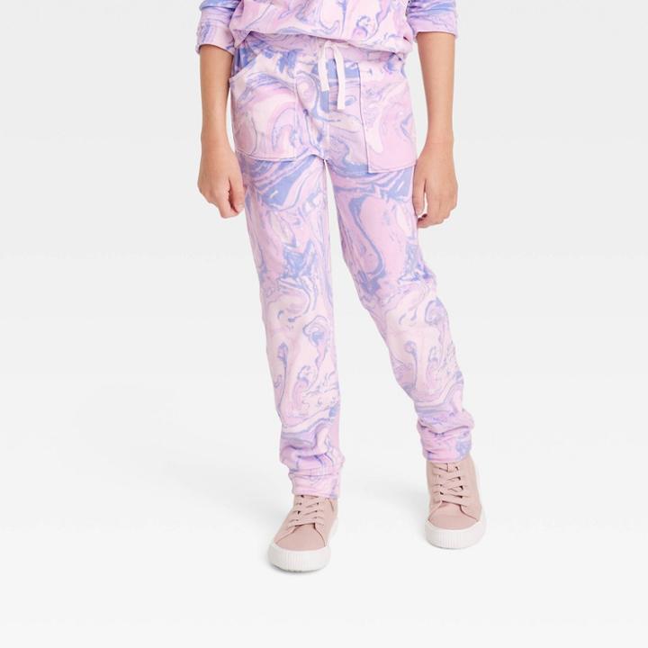 Girls' Micro Fleece Jogger Pants - Cat & Jack Violet