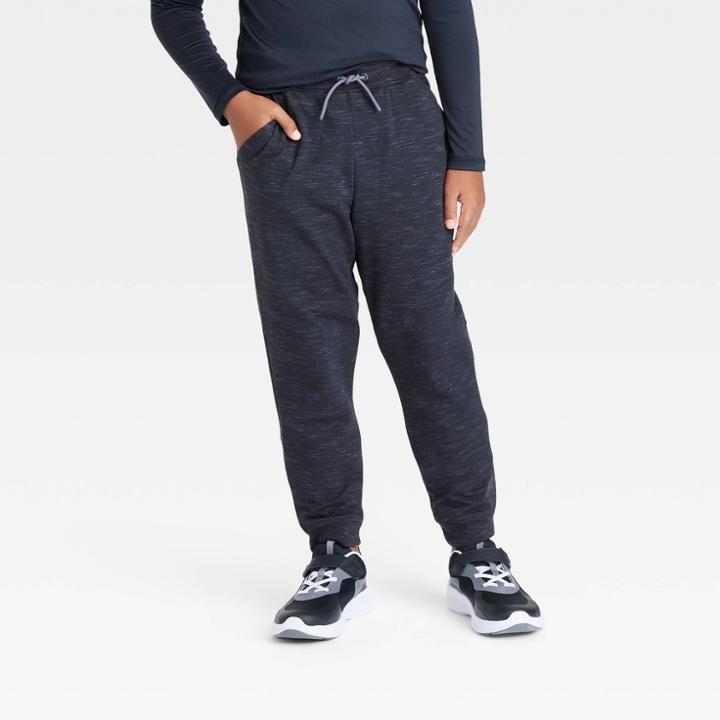 Boys' Fleece Jogger Pants - All In Motion Heathered Black