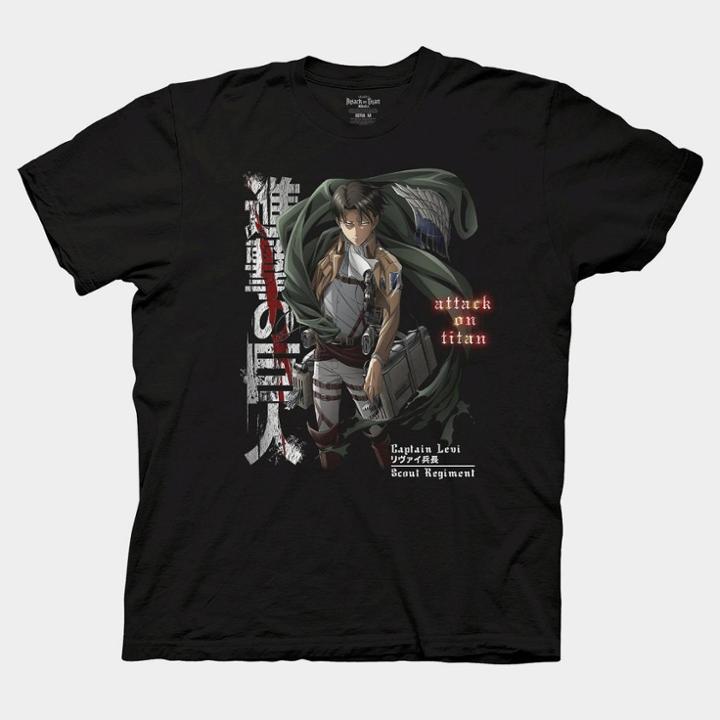 Ripple Junction Men's Attack On Titan Short Sleeve Graphic T-shirt - Black