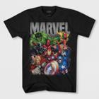 Men's Short Sleeve Marvel Avengers Crew T-shirt - Black