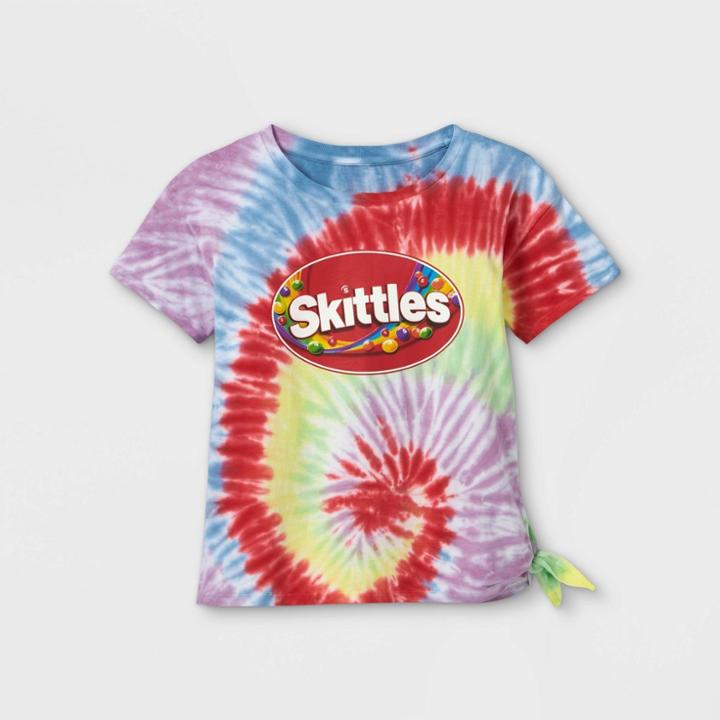 Mars Girls' Skittles Rainbow Short Sleeve Graphic T-shirt -