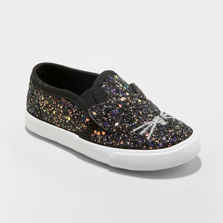 Toddler Girls' Retta Critter Sneakers - Cat & Jack Black