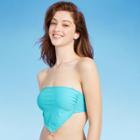 Women's Hankerchief Bandeau Bikini Top - Wild Fable Neon Blue Xxs