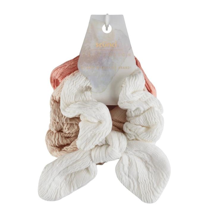 Scunci Collection Textured Knit Scrunchies