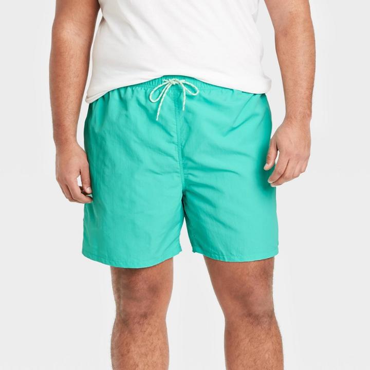 Men's Big & Tall 7 Swim Trunks - Goodfellow & Co Emerald