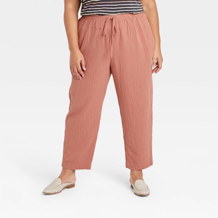 Women's Plus Size High-rise Lounge Pants - Universal Thread Brown