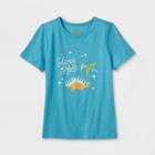 Kids' Adaptive Short Sleeve Hanukkah 'shine Bright' Graphic T-shirt - Cat & Jack Blue