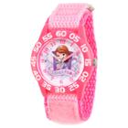 Girls' Disney Princess Sofia Pink Plastic Time Teacher Watch - Pink