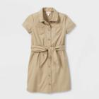 Girls' Short Sleeve Uniform Safari Dress - Cat & Jack Khaki