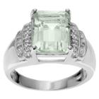 Journee Collection 2 2/5 Ct. T.w. Radiant-cut Amethyst Accent Prong-set Ring In Sterling Silver - Green