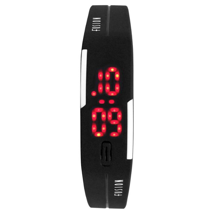 Ladies Fusion Hidden Led Digital Sportwatch - Black