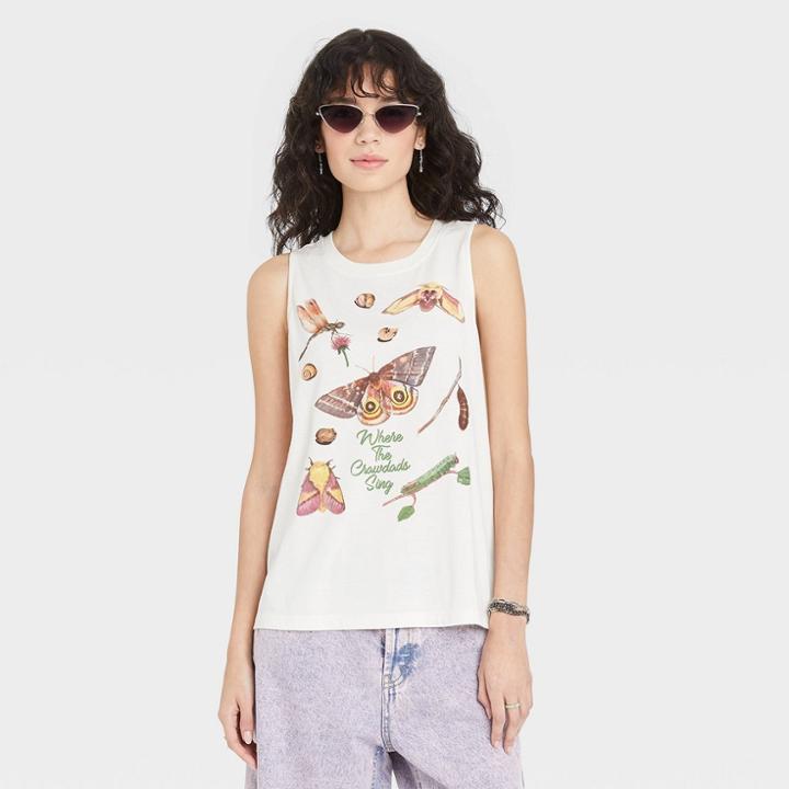 Modern Lux Women's Where The Crawdads Sing Graphic Tank Top - Ivory