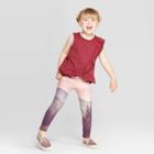Toddler Girls' Ruffle Tank Top - Art Class Maroon 18m, Girl's, Red