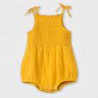 Grayson Mini Baby Girls' Gauze Bubble Romper - Gold