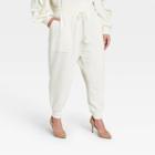 Women's Plus Size High-rise Ankle Length Sweatpants - Who What Wear Cream