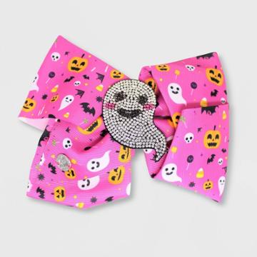 Girls' Nickelodeon Bow Hair Clip With Ghost Applique - Pink