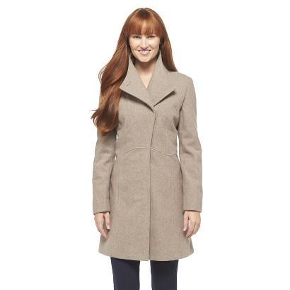 Merona Women's Long Wool Coat Tan