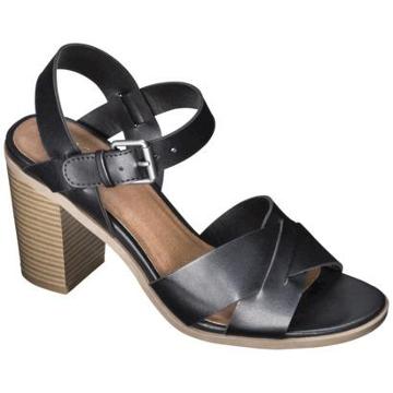 Mossimo Black Women's Mossimo Lynde Block Heel Sandals - Black