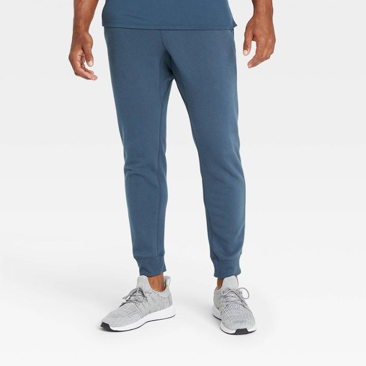 Men's Cotton Fleece Jogger Pants - All In Motion Navy