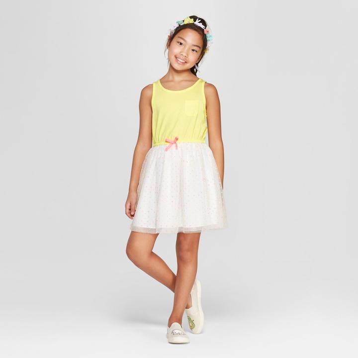 Girls' A Line Dress - Cat & Jack Yellow